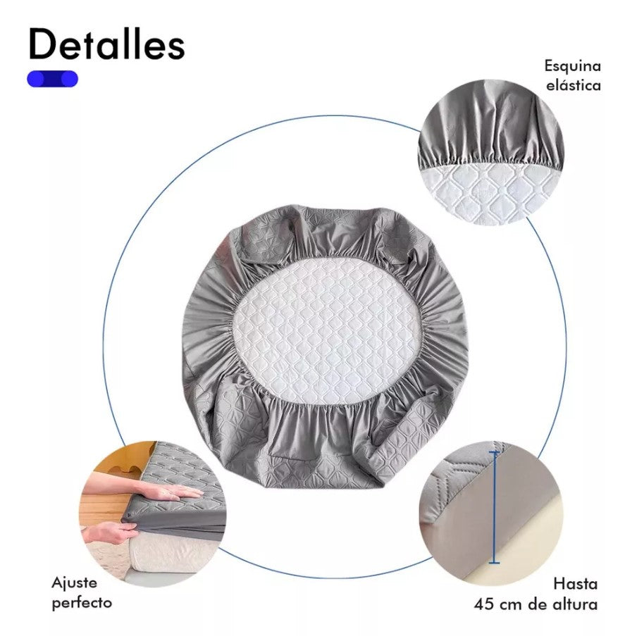 CUBRE COLCHÓN IMPERMEABLE MATRIMONIAL